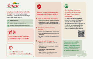 Medidas de refuerzo de la bioseguridad para el personal de transporte sobre la PPA